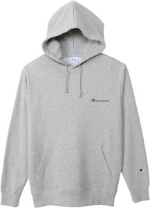 Мужская толстовка Champion C3-Y119 с длинным рукавом, хлопок, логотип с надписью, базовая модель, серый