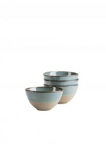 Тарелка керамическая MäSer Nottingham, 4 штуки, бирюзовый / зеленый