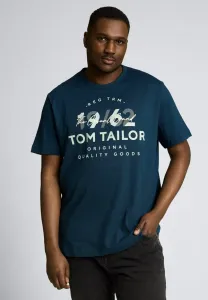 Футболка большого размера с логотипом Tom Tailor, Navy Blue Petrol Injected