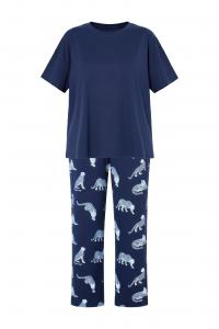 Studio Untold Пижама в цвете Marine Blue, Light Blue