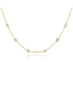 Колье Petit Bubble белого цвета Anna Zuckerman, White