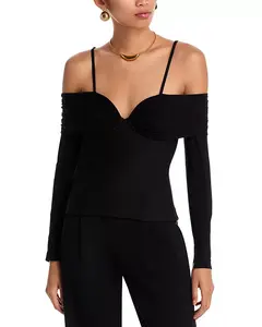 Топ с длинными рукавами "Хейзел" Simkhai, черный