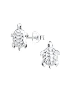 Alexander York Серьги-гвоздики «Черепаха», из серебра 925 пробы, комплект из 2 штук