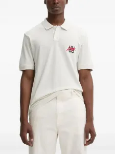 Поло с логотипом Hugo, белый