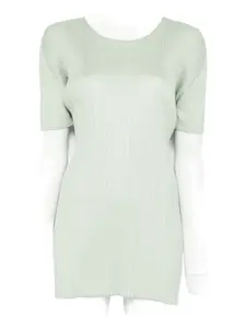 Плиссированный топ Issey Miyake, зеленый