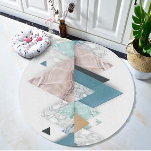 Budis Ковер круглый 160 см диаметр для спальни/компьютерного кресла, короткий велюр, европейский современный, нескользящий, Weimei