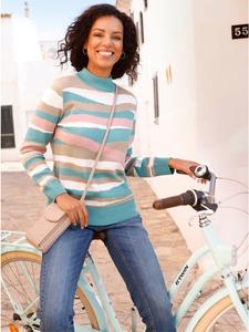 Свитер в полоску цвета экрю и океана WITT WEIDEN