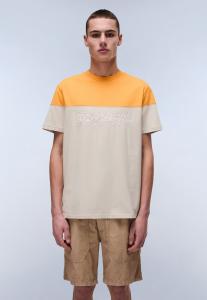 Футболка с принтом Napapijri, бежевый