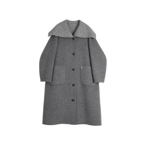 ELLE Пальто женское Medium Gray Lapel Moderate