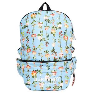 Полиамидный поясной рюкзак с кожаной спинкой детский синий Burberry