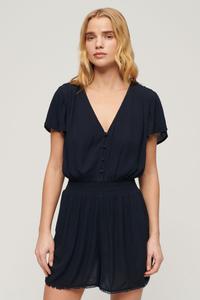 Короткий пляжный костюм с короткими рукавами Superdry, синий