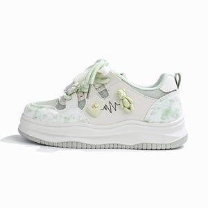 RENBEN Дышащие, увеличивающие рост, нескользящие лоу-топ скейтборд обувь Women's Green