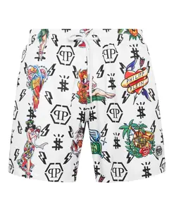 Плавки Гавайи Philipp Plein, белый