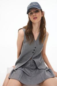 Длинный жилет H&M, серый