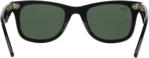 Оригинальные солнцезащитные очки Wayfarer с градиентным покрытием RB2140 Ray-Ban, Black/ Green