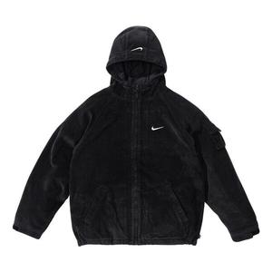 Куртка x nike arc corduroy hooded jacket 'black white' Supreme, черный