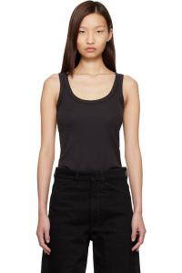 Lemaire Черная ребристая майка