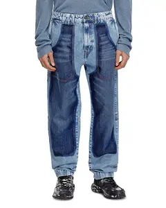 Джинсы DP-5-DS свободного зауженного кроя из денима. Diesel, синий