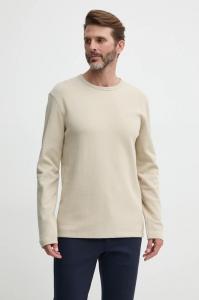 Лонгслив Boss Orange, бежевый