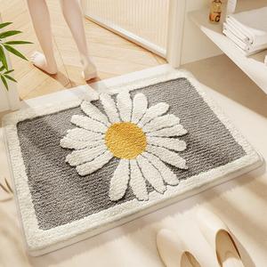 Dajiang Ковер 50х80 см из ПВХ, для ванной комнаты, не скользящий, набор из 2 шт, Xiao Zhi Ju - Moon Gray