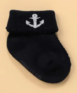 Носки со сложенным якорным мотивом Comme Ca Ism, цвет Navy