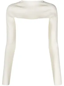 Укороченный трикотажный топ Aeron, белый