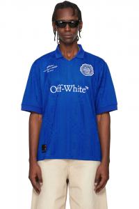 Off-White Футбольное поло «Голубая нация львов»