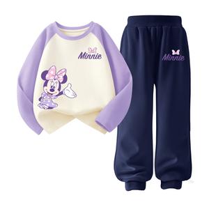 Детская повседневная спортивная одежда Disney, фиолетовый