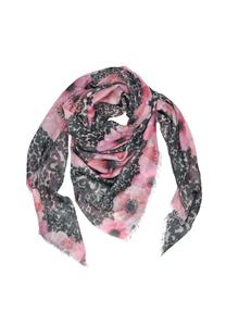 Леопардовый шарф формата XXL с цветами мака Collezione alessandro, цвет Leo