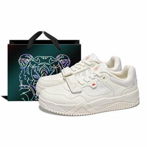 Kappa Антискользящие износостойкие низкие скейтерские кеды унисекс Heron Feather White/Koi Red (в шоппере), цвет Heron Feather White/Koi Red (Shopping Bag)