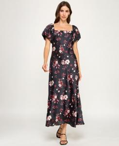 Детское короткое платье миди с рукавами-пузырями ROW A, Oxford