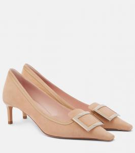 Туфли-лодочки Viv' Canard 55 из замши Roger Vivier, M021 (Collant Scuro) + C209