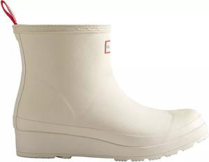 Hunter Boots Женские короткие резиновые сапоги из веганской овчины с утеплителем, белый