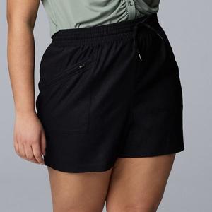 Удобные шорты больших размеров Simply Vera Vera Wang, черный