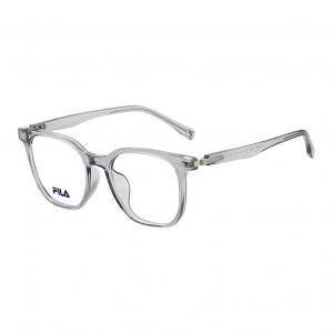 FILA Пластиковая квадратная оправа для очков TR/Memory унисекс, 07DR Translucent Grey