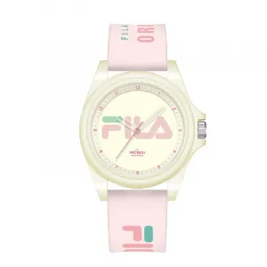 Часы женские кварцевые на силиконовом ремешке с белым циферблатом FILA, [sky синий]-6568-007