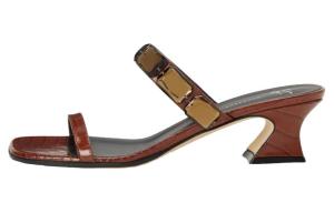 Футболка Flaminia 45mm с квадратным носком Женские Giuseppe Zanotti, Коричневый