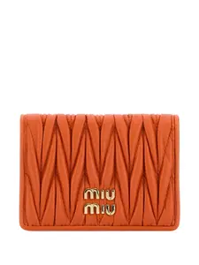 Стеганый картхолдер Miu Miu, оранжевый