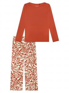SCHIESSER Пижама 'Selected Premium' в оранжевом цвете