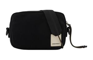 EMPORIO ARMANI Хлопковая сумка-кроссбоди для мужчин черная
