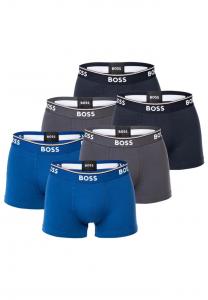Упаковка из 6 трусов - 6 шт. шорты-боксеры power хлопок стрейч логотип униформа Boss, синий