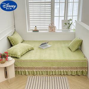 Disney Простыня на резинке 200х150 см, молочный бархат, цвет Tender Green