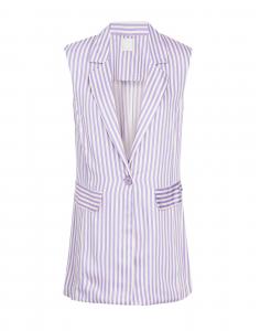 Блейзер Striped Viscose Sleeveless Blazer 8 By Yoox, сиреневый