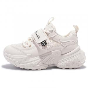 SNXR Женские кроссовки с мягкой подошвой, нескользящие, износостойкие, массивные, бежевые