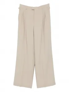 Широкие брюки со складками AMI Paris, нейтральный