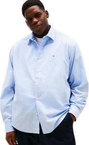Мужские рубашки Tommy Hilfiger из поплина с длинным рукавом, классический крой, мужские рубашки на пуговицах, также доступны в размерах для больших и высоких женщин., Cloudy Blue