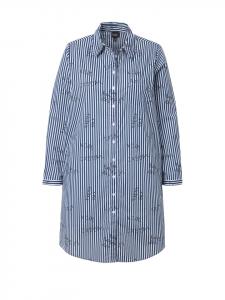 Блуза Ulla Popken Longtunika, цвет tintenblau