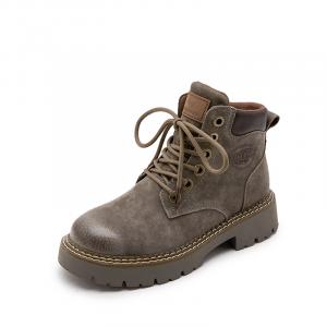 GIGIRYO Женские короткие ботинки Мартин серые со скрытой платформой, цвет Gray (Hidden Wedge)