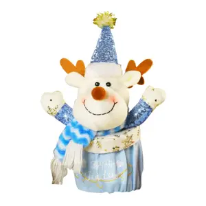 Рождественская яблочная банка для конфет плюшевая кукла высотой 30см Dolls and bears dance, (Pandora Elk)