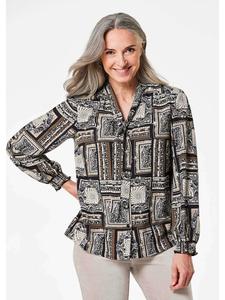 Блуза GOLDNER, цвет schwarz/gemustert